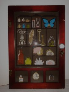 cabinet of curiosities cross stitch